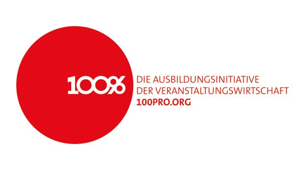 Logo 100%: Die Ausblidungsinitative der Veranstaltungswirtschaft