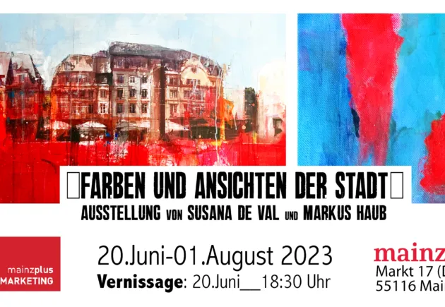 Neue Ausstellung „Farben und Ansichten der Stadt“ von Susana de Val & Markus Haub ab 20. Juni im mainz STORE