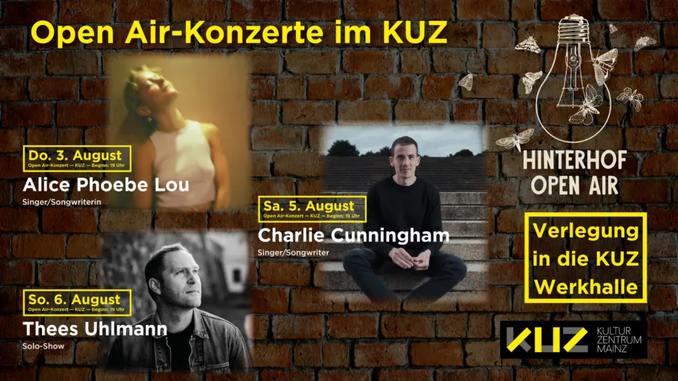 Das „Hinterhof Open Air“ bringt Festivalstimmung ins KUZ Kulturzentrum Mainz - erstmals indoor in der Werkhalle