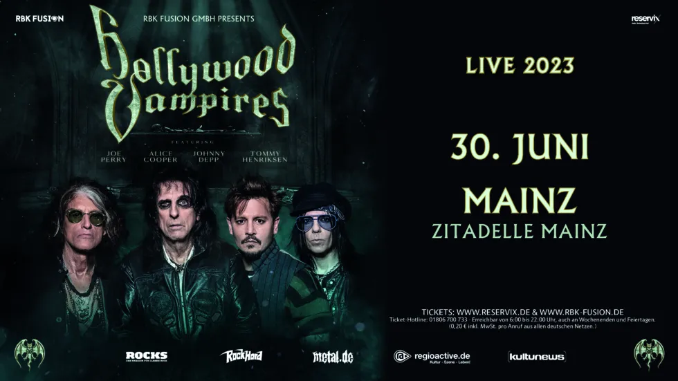 Das Warten hat sich gelohnt: Hollywood Vampires kommen am 30.06.2023 zu