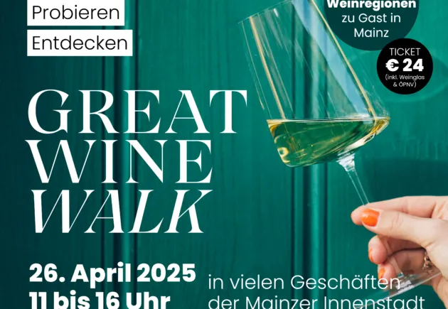Einkaufserlebnis & Weingenuss in den Geschäften der Mainzer Innenstadt: „Great Wine Walk“ geht am 26. April in die 2. Runde