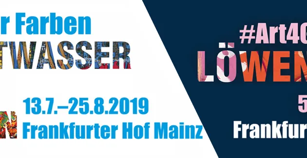 Kunstausstellungen im Frankfurter Hof Mainz: Leon Löwentrauts #Art4GlobalGoals trifft auf „Die Kraft der Farben“ von Hundertwasser, Rizzi und Gerstein