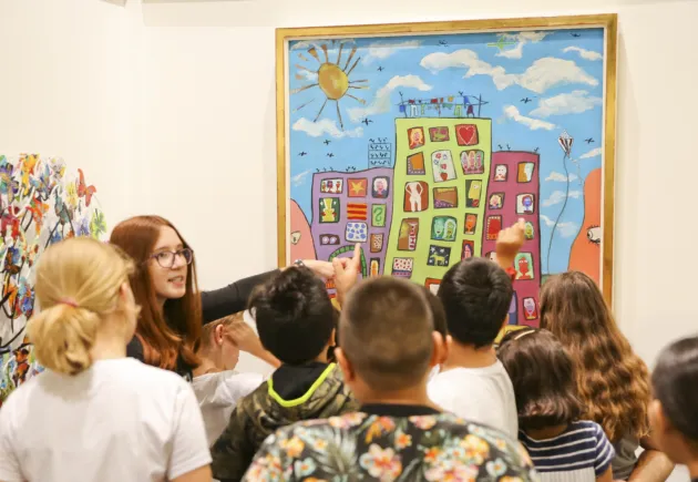 Schüler der Windmühlenschule zu Gast in der Sommerausstellung „Die Kraft der Farben“ - verlängert bis einschließlich 1. September 